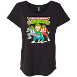 T-Shirts Vintage Black / X-Small Teenage Mutant Ninja Rangers Triblend Dolman Sleeve