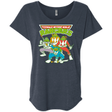 T-Shirts Vintage Navy / X-Small Teenage Mutant Ninja Rangers Triblend Dolman Sleeve