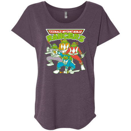 T-Shirts Vintage Purple / X-Small Teenage Mutant Ninja Rangers Triblend Dolman Sleeve