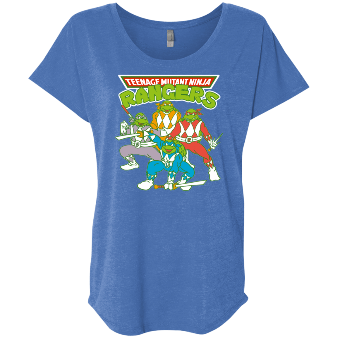 T-Shirts Vintage Royal / X-Small Teenage Mutant Ninja Rangers Triblend Dolman Sleeve