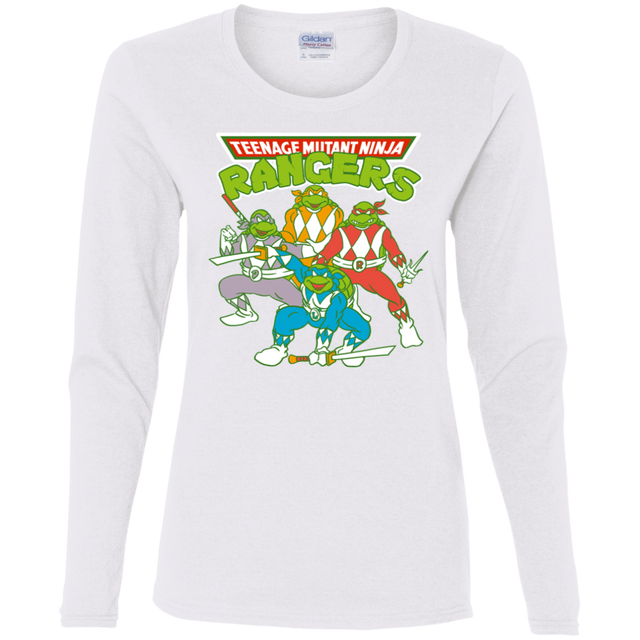 T-Shirts White / S Teenage Mutant Ninja Rangers Women's Long Sleeve T-Shirt