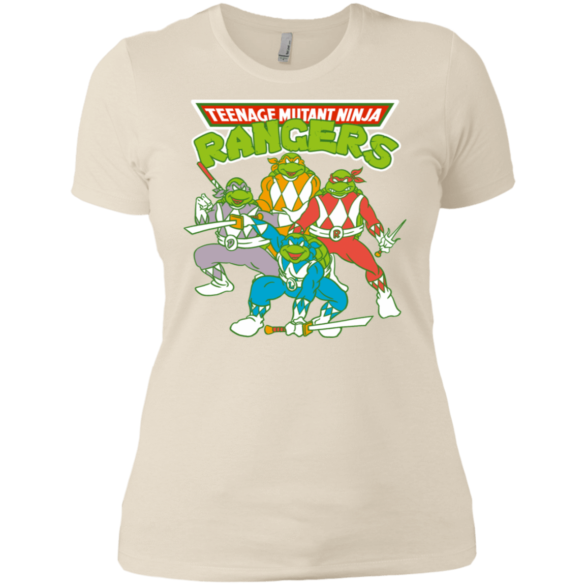 T-Shirts Ivory/ / X-Small Teenage Mutant Ninja Rangers Women's Premium T-Shirt