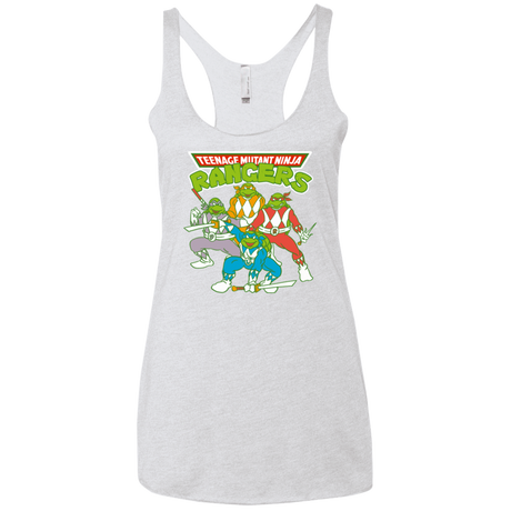 T-Shirts Heather White / X-Small Teenage Mutant Ninja Rangers Women's Triblend Racerback Tank