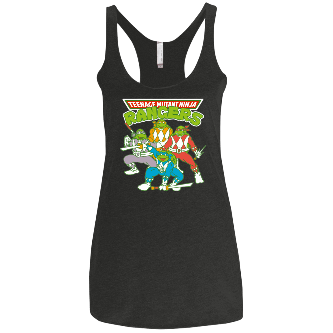 T-Shirts Vintage Black / X-Small Teenage Mutant Ninja Rangers Women's Triblend Racerback Tank