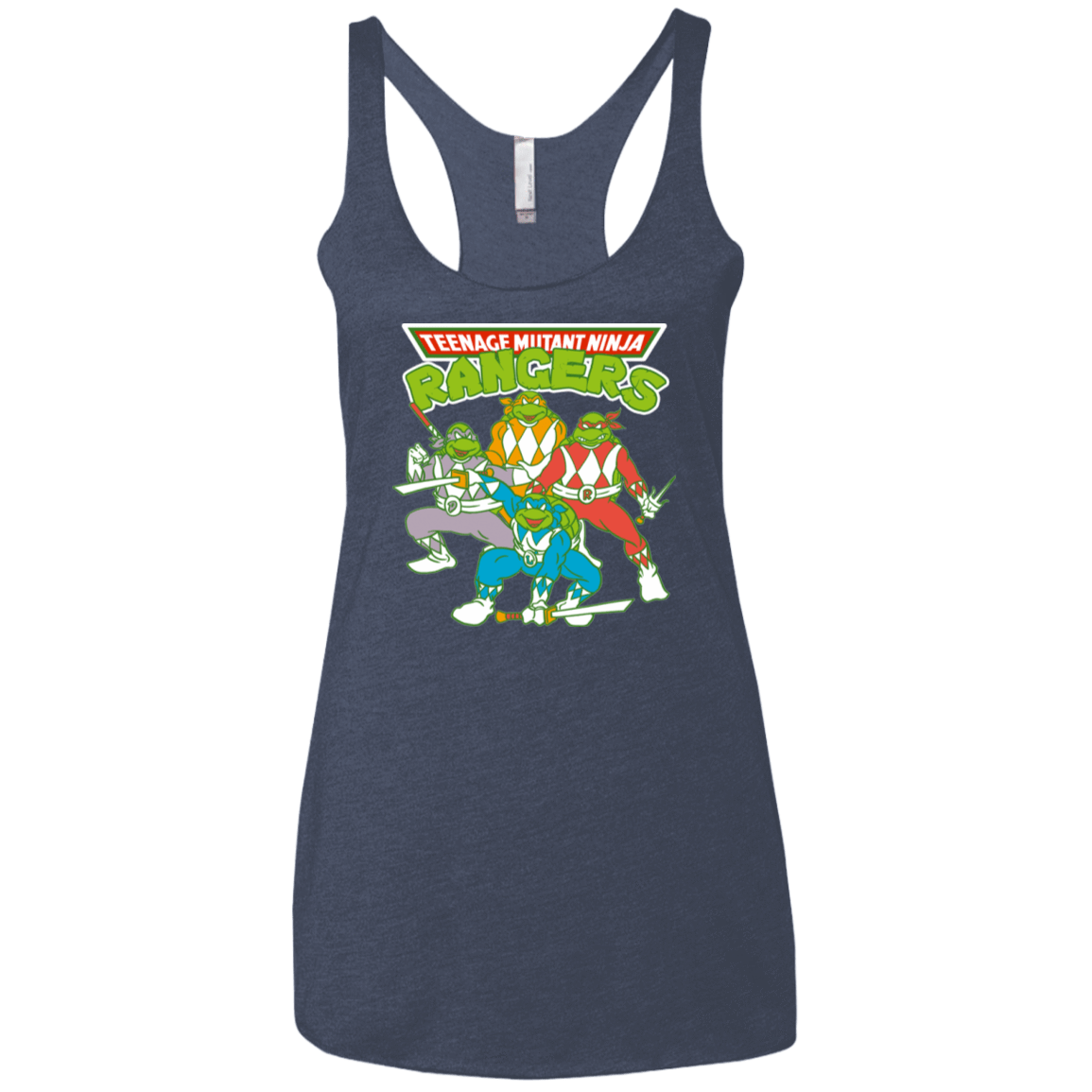 T-Shirts Vintage Navy / X-Small Teenage Mutant Ninja Rangers Women's Triblend Racerback Tank
