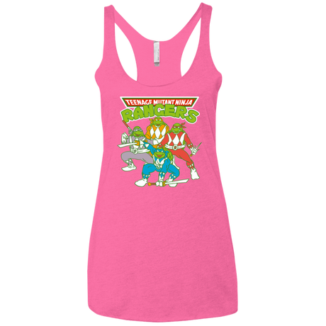 T-Shirts Vintage Pink / X-Small Teenage Mutant Ninja Rangers Women's Triblend Racerback Tank