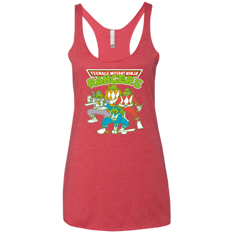 T-Shirts Vintage Red / X-Small Teenage Mutant Ninja Rangers Women's Triblend Racerback Tank