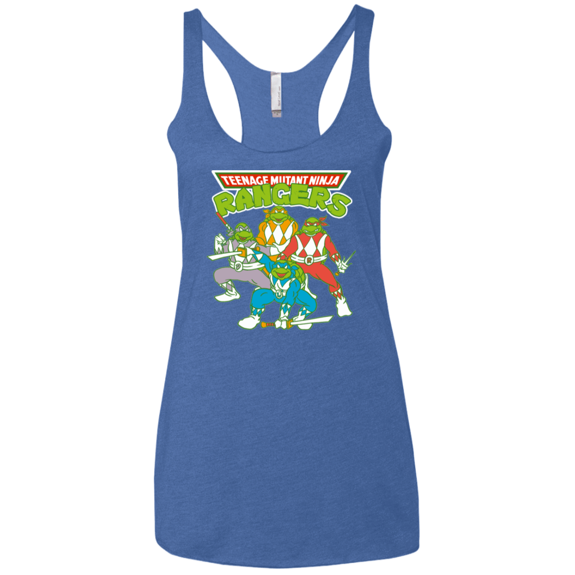 T-Shirts Vintage Royal / X-Small Teenage Mutant Ninja Rangers Women's Triblend Racerback Tank