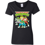 T-Shirts Black / S Teenage Mutant Ninja Rangers Women's V-Neck T-Shirt