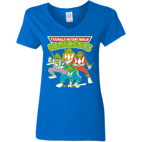 T-Shirts Royal / S Teenage Mutant Ninja Rangers Women's V-Neck T-Shirt