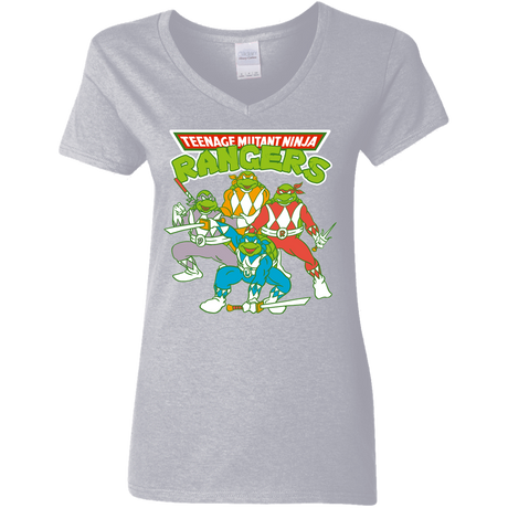 T-Shirts Sport Grey / S Teenage Mutant Ninja Rangers Women's V-Neck T-Shirt