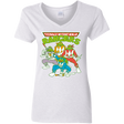 T-Shirts White / S Teenage Mutant Ninja Rangers Women's V-Neck T-Shirt