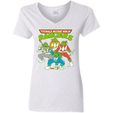 T-Shirts White / S Teenage Mutant Ninja Rangers Women's V-Neck T-Shirt