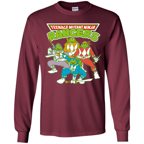 T-Shirts Maroon / YS Teenage Mutant Ninja Rangers Youth Long Sleeve T-Shirt