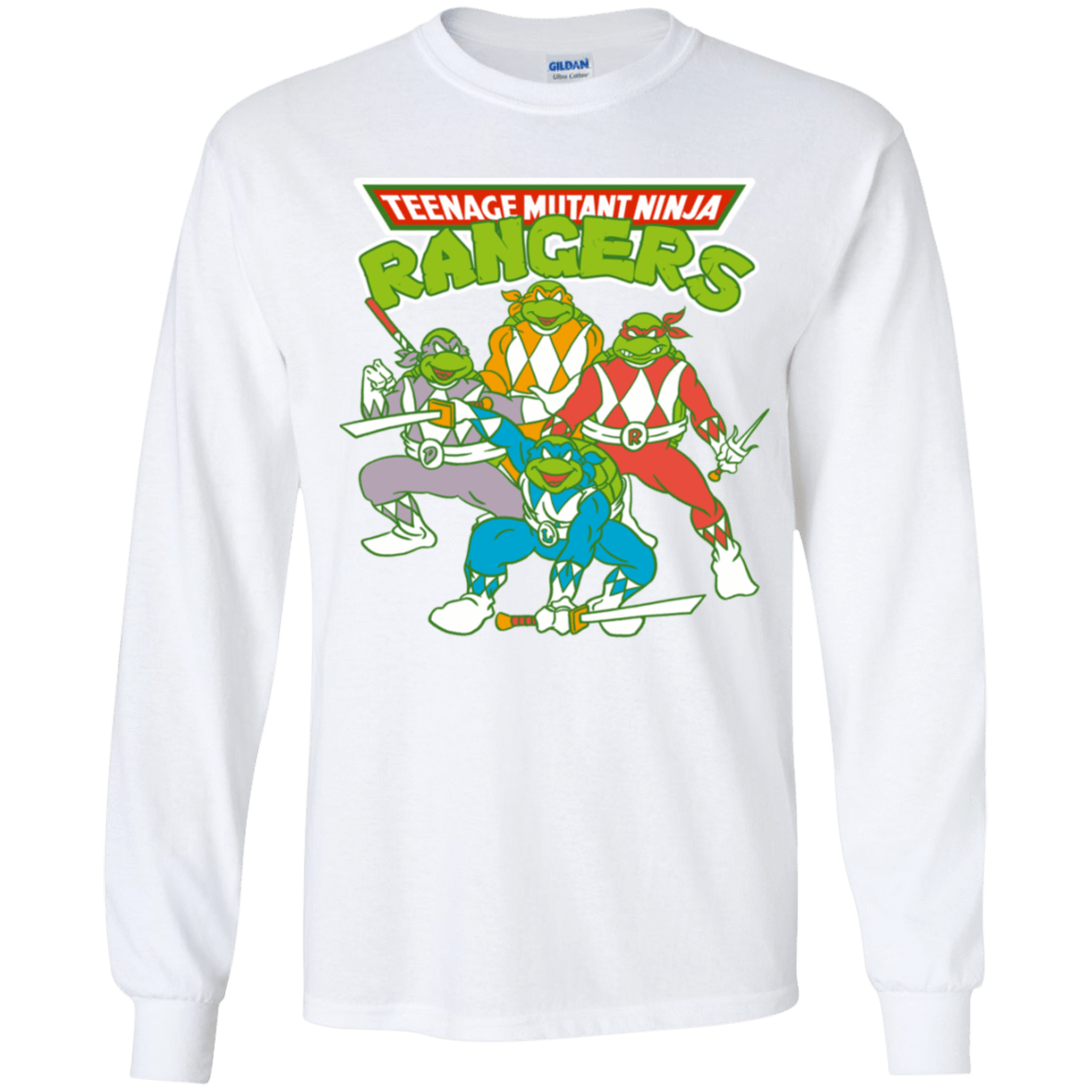 T-Shirts White / YS Teenage Mutant Ninja Rangers Youth Long Sleeve T-Shirt