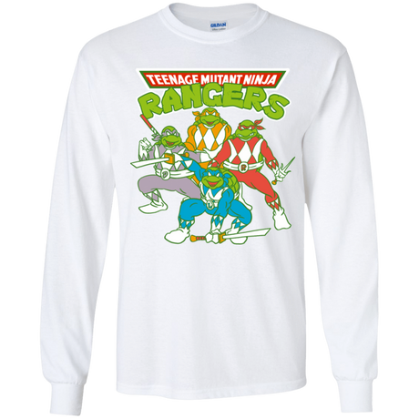 T-Shirts White / YS Teenage Mutant Ninja Rangers Youth Long Sleeve T-Shirt