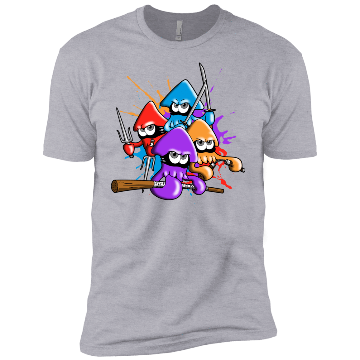 T-Shirts Heather Grey / YXS Teenage Mutant Ninja Squids Boys Premium T-Shirt
