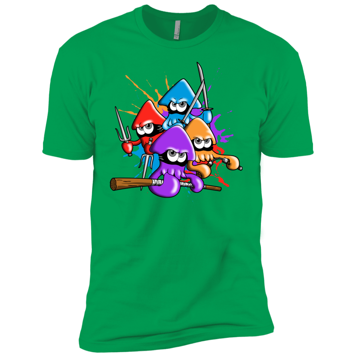 T-Shirts Kelly Green / YXS Teenage Mutant Ninja Squids Boys Premium T-Shirt