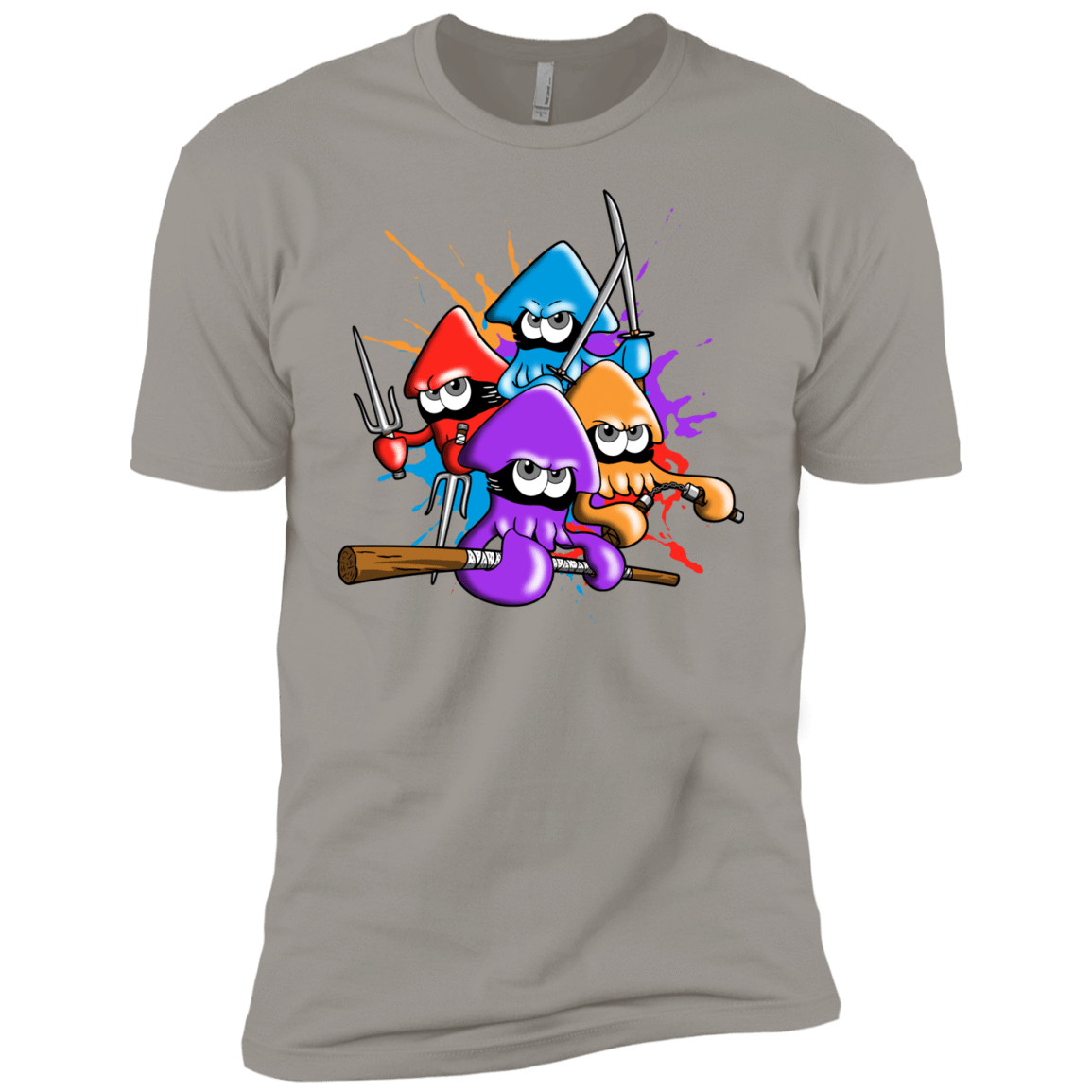 T-Shirts Light Grey / YXS Teenage Mutant Ninja Squids Boys Premium T-Shirt