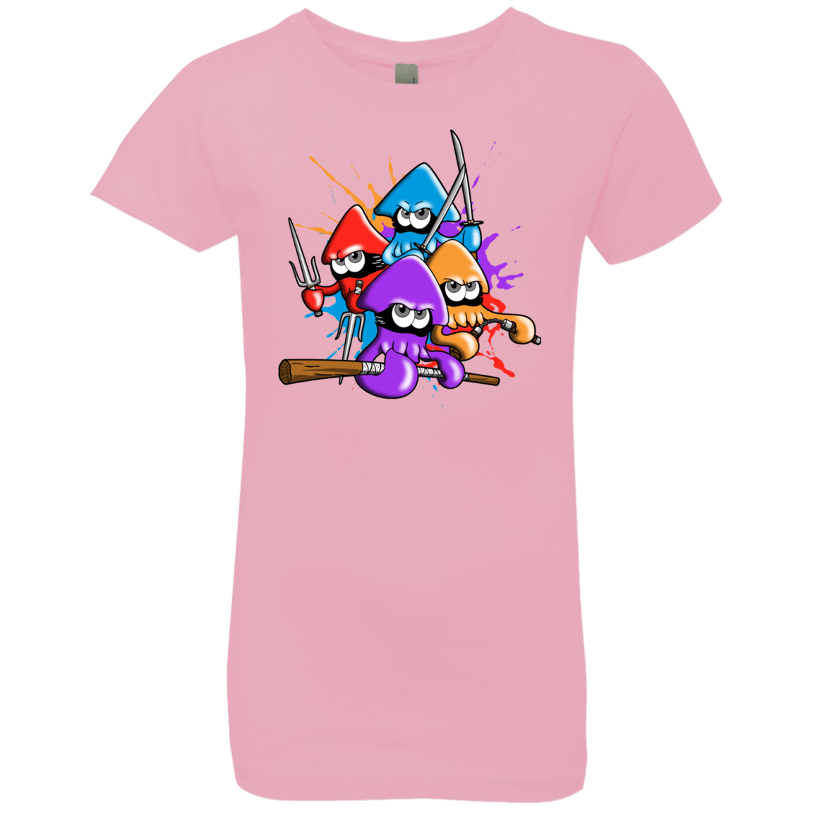 T-Shirts Light Pink / YXS Teenage Mutant Ninja Squids Girls Premium T-Shirt