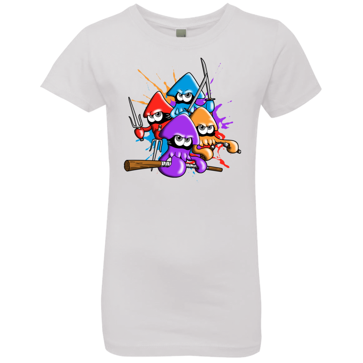 T-Shirts White / YXS Teenage Mutant Ninja Squids Girls Premium T-Shirt