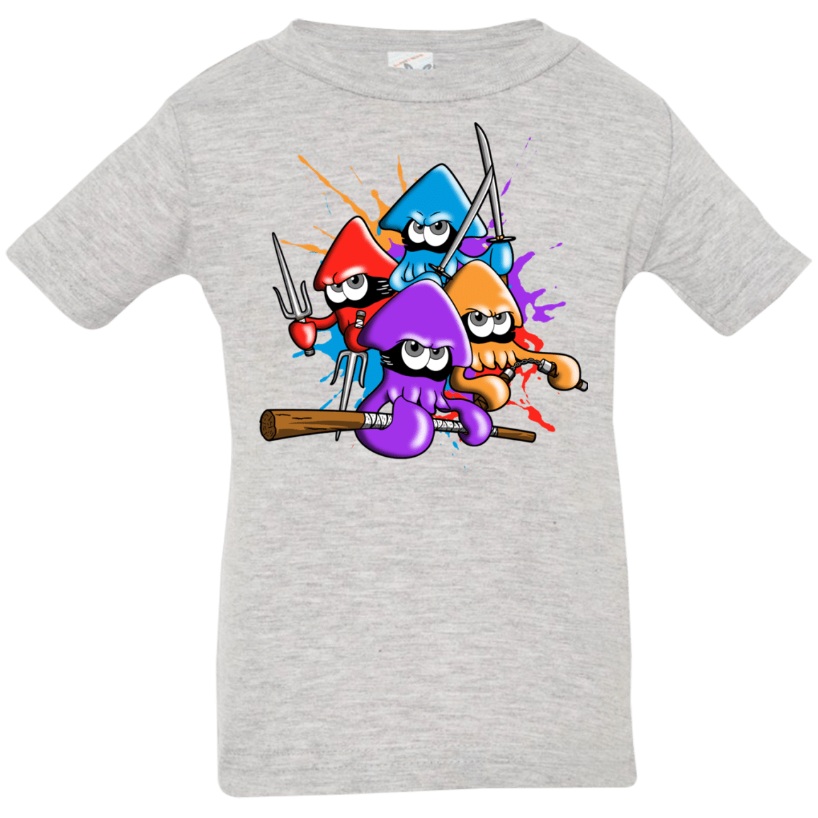 T-Shirts Heather Grey / 6 Months Teenage Mutant Ninja Squids Infant Premium T-Shirt