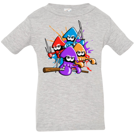 T-Shirts Heather Grey / 6 Months Teenage Mutant Ninja Squids Infant Premium T-Shirt