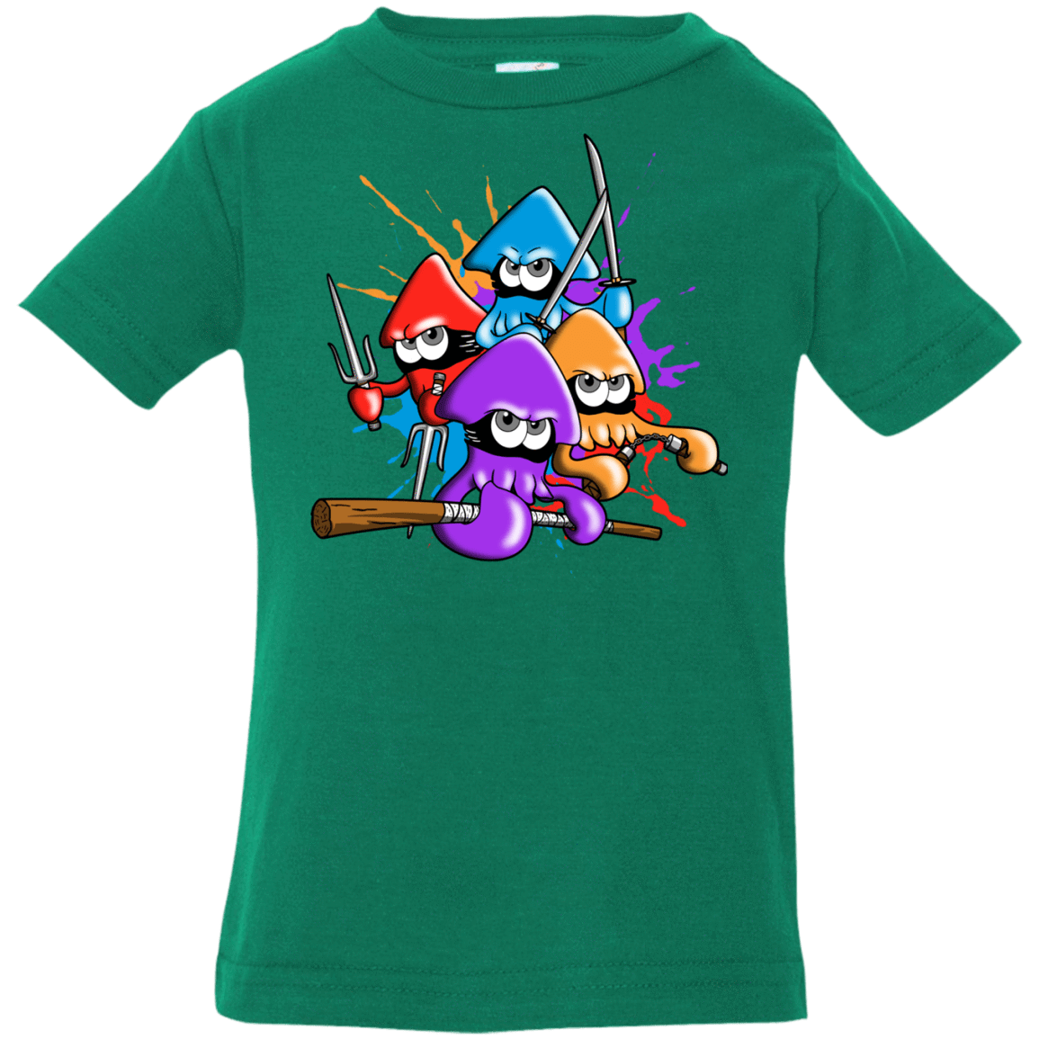 T-Shirts Kelly / 6 Months Teenage Mutant Ninja Squids Infant Premium T-Shirt