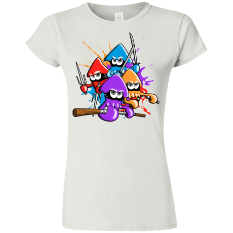 T-Shirts White / S Teenage Mutant Ninja Squids Junior Slimmer-Fit T-Shirt