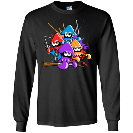 T-Shirts Black / S Teenage Mutant Ninja Squids Men's Long Sleeve T-Shirt