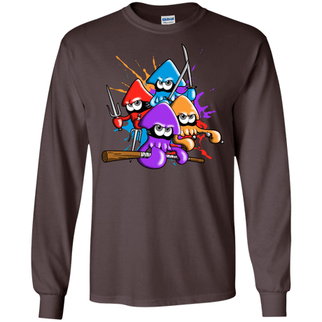 T-Shirts Dark Chocolate / S Teenage Mutant Ninja Squids Men's Long Sleeve T-Shirt