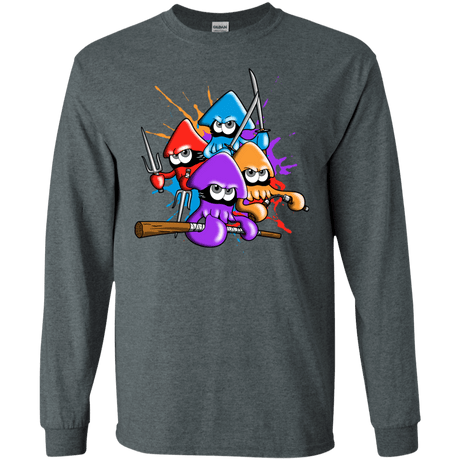 T-Shirts Dark Heather / S Teenage Mutant Ninja Squids Men's Long Sleeve T-Shirt