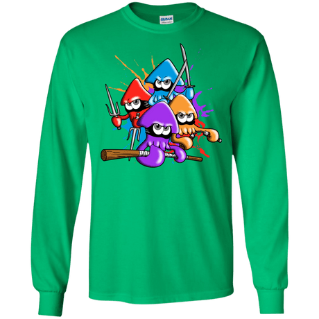 T-Shirts Irish Green / S Teenage Mutant Ninja Squids Men's Long Sleeve T-Shirt