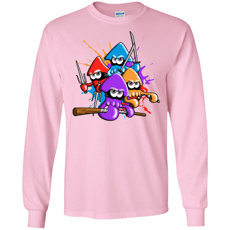 T-Shirts Light Pink / S Teenage Mutant Ninja Squids Men's Long Sleeve T-Shirt