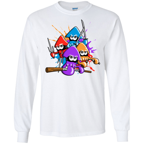 T-Shirts White / S Teenage Mutant Ninja Squids Men's Long Sleeve T-Shirt