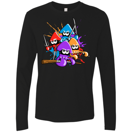 T-Shirts Black / S Teenage Mutant Ninja Squids Men's Premium Long Sleeve