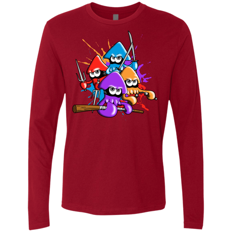 T-Shirts Cardinal / S Teenage Mutant Ninja Squids Men's Premium Long Sleeve