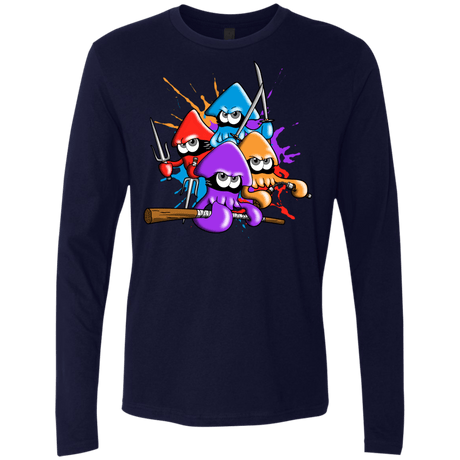 T-Shirts Midnight Navy / S Teenage Mutant Ninja Squids Men's Premium Long Sleeve