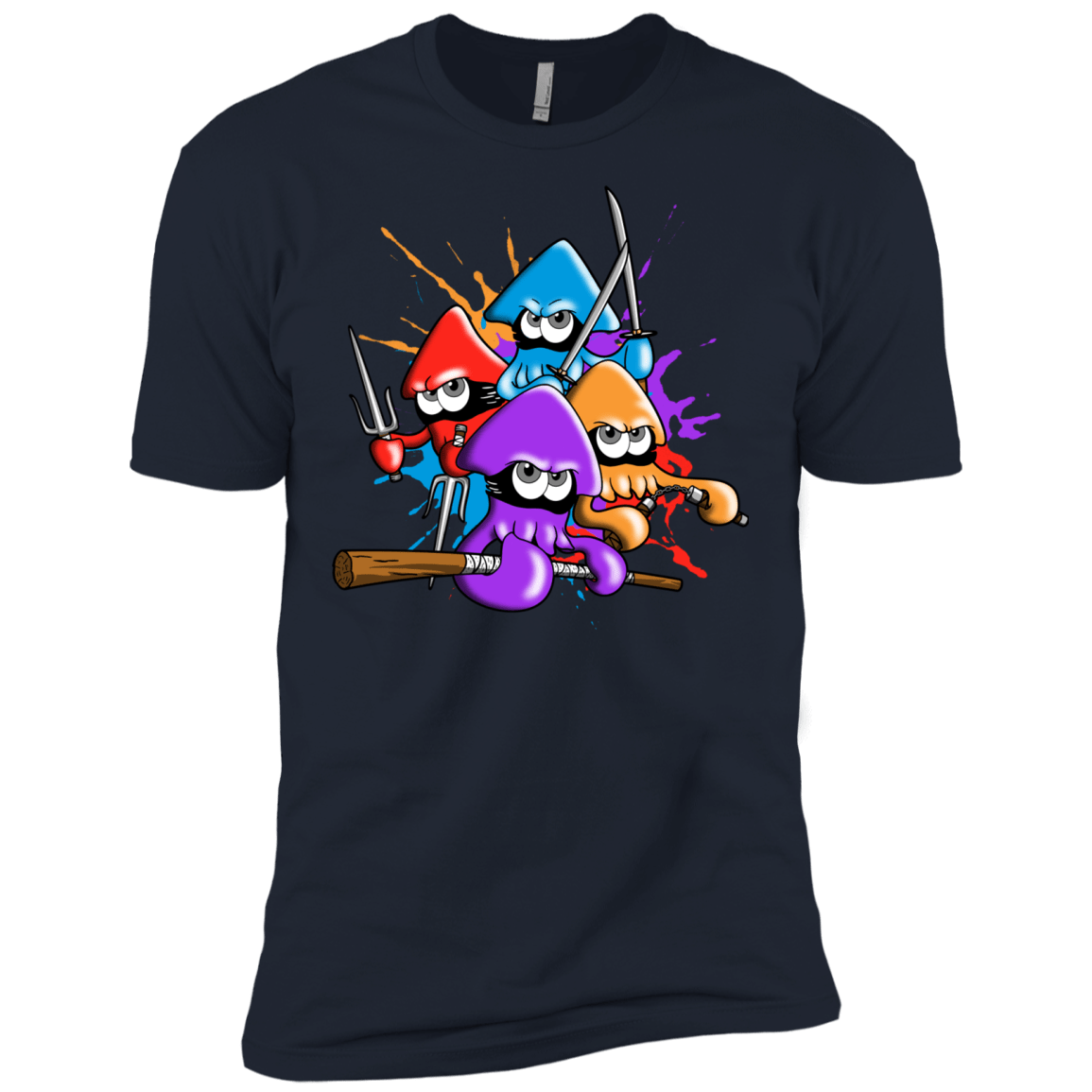 T-Shirts Midnight Navy / X-Small Teenage Mutant Ninja Squids Men's Premium T-Shirt