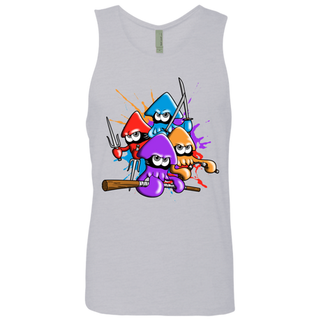 T-Shirts Heather Grey / S Teenage Mutant Ninja Squids Men's Premium Tank Top
