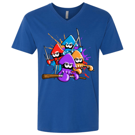 T-Shirts Royal / X-Small Teenage Mutant Ninja Squids Men's Premium V-Neck