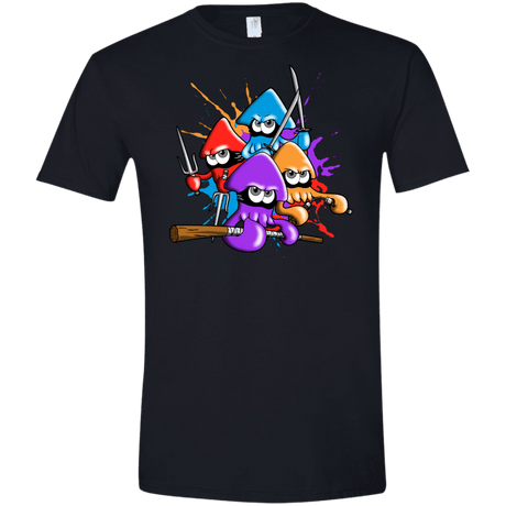 T-Shirts Black / X-Small Teenage Mutant Ninja Squids Men's Semi-Fitted Softstyle