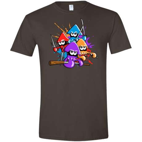 T-Shirts Dark Chocolate / S Teenage Mutant Ninja Squids Men's Semi-Fitted Softstyle