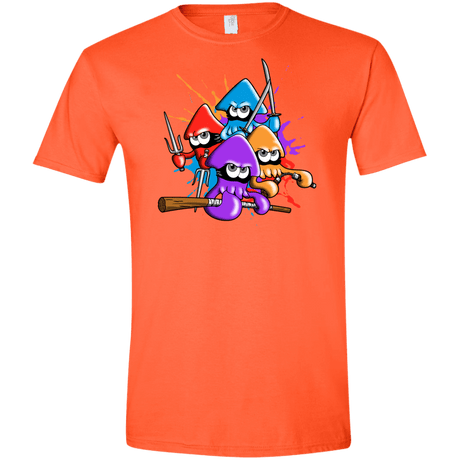 T-Shirts Orange / S Teenage Mutant Ninja Squids Men's Semi-Fitted Softstyle