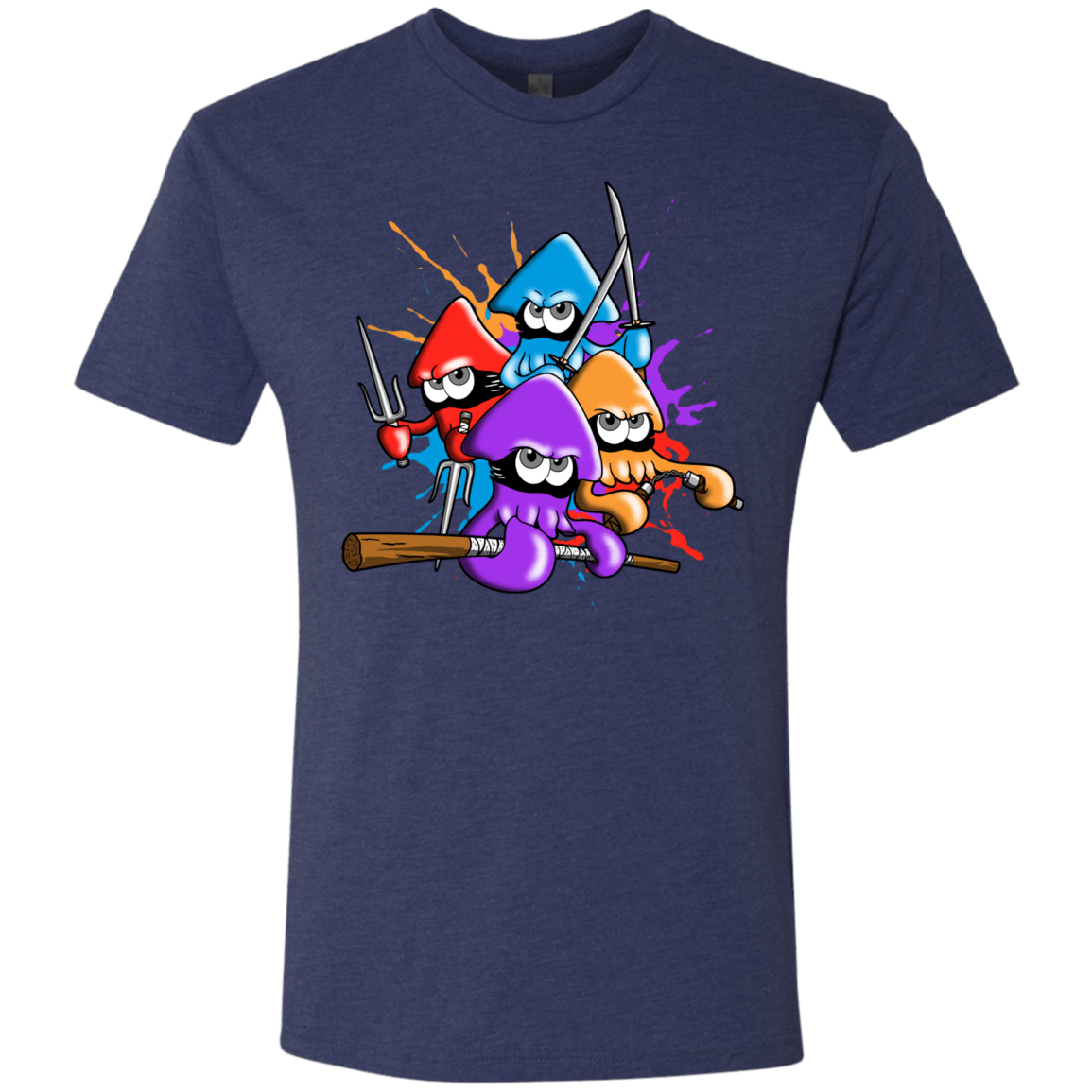 T-Shirts Vintage Navy / S Teenage Mutant Ninja Squids Men's Triblend T-Shirt
