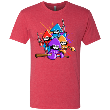 T-Shirts Vintage Red / S Teenage Mutant Ninja Squids Men's Triblend T-Shirt