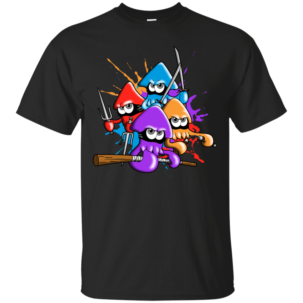 T-Shirts Black / S Teenage Mutant Ninja Squids T-Shirt