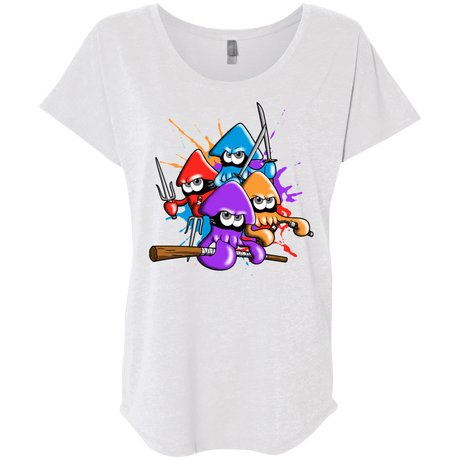 T-Shirts Heather White / X-Small Teenage Mutant Ninja Squids Triblend Dolman Sleeve