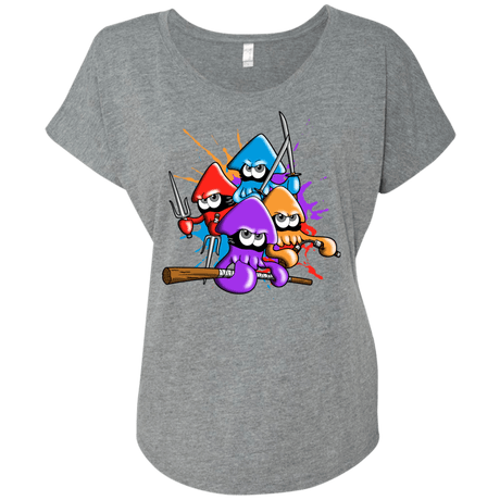 T-Shirts Premium Heather / X-Small Teenage Mutant Ninja Squids Triblend Dolman Sleeve