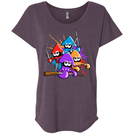T-Shirts Vintage Purple / X-Small Teenage Mutant Ninja Squids Triblend Dolman Sleeve